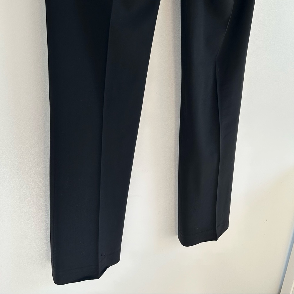 THEORY Wool Blend Straight Leg Trouser Black Size 10 - Picture 9 of 15